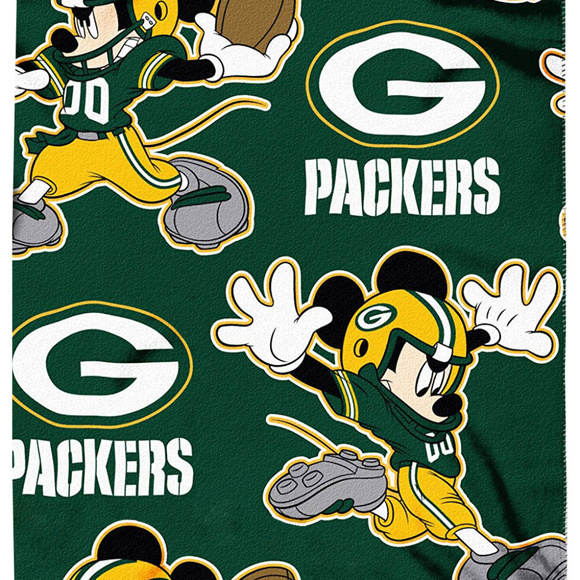 Northwest Blanket Co Bedding Green Bay Packers Fleece Blanket Nfl Mickey Mouse Poshmark